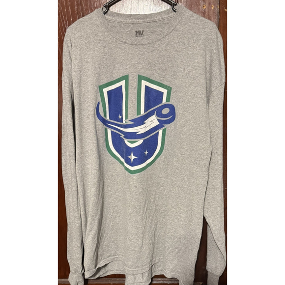 Utica Comets Long Sleeve Tee Shirt Gray Men's Size XXL - Picture 1 of 11